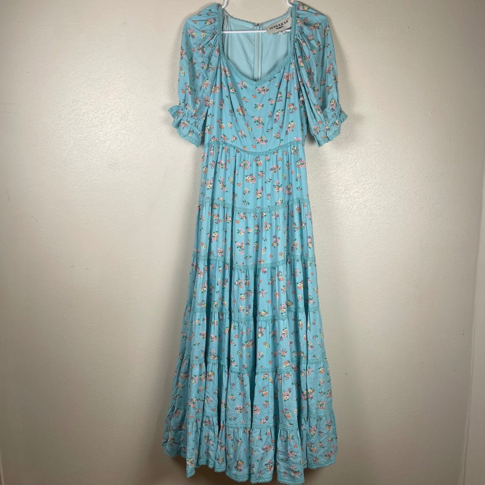 JessaKae Light Blue Floral Maxi Dress